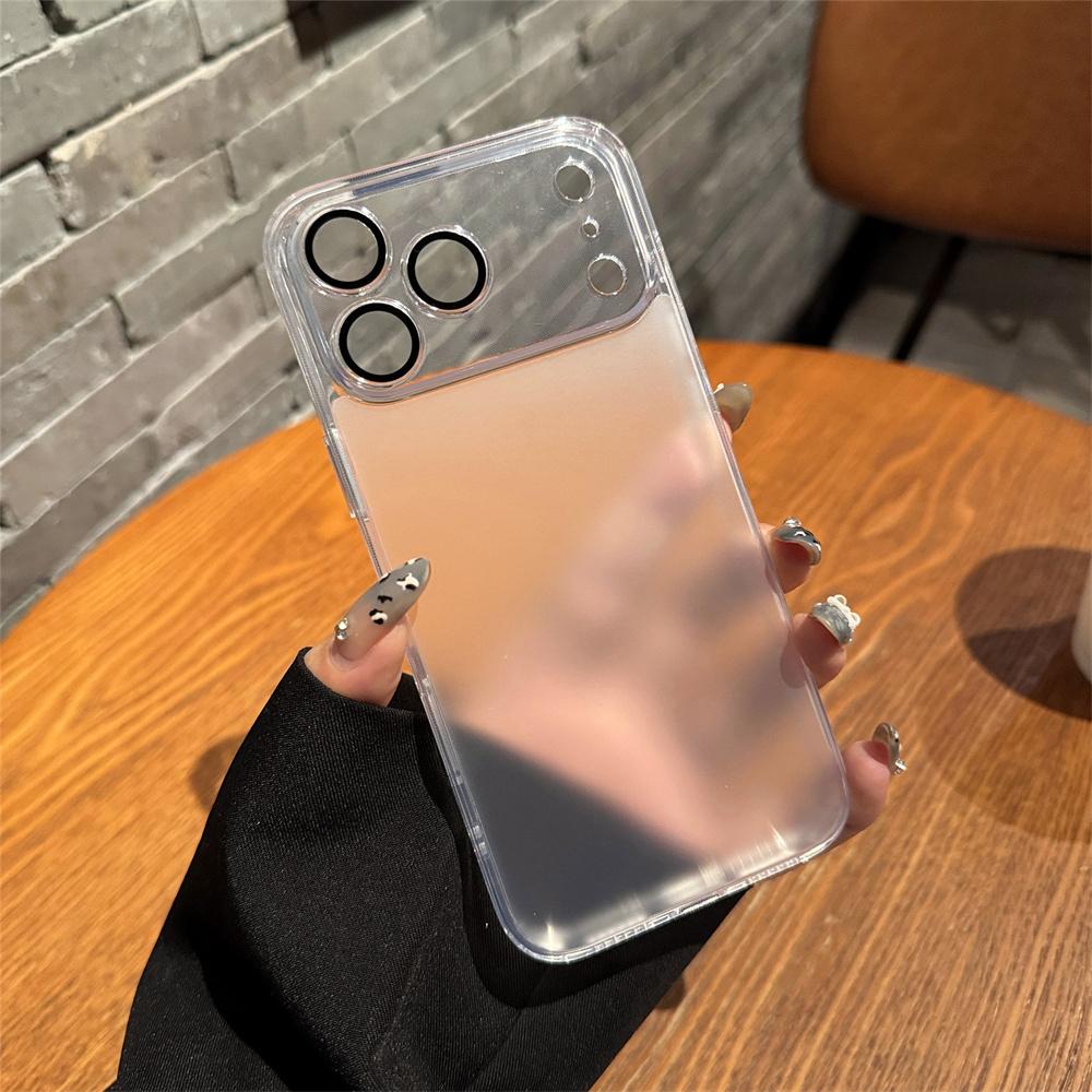 

Frosted Glass Matte Transparent Phone Case For iPhone 17 Pro Max 12 13 14 15 16 ProMax Lens Protection Shockproof Cover iPhone 15
