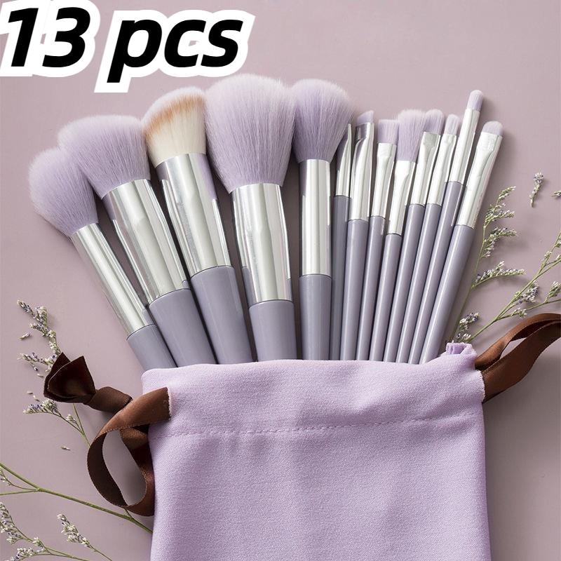 Set di pennelli per il trucco professionale Soft Fur Beauty, fondotinta in polvere illuminante, correttore, set di strumenti cosmetici multifunzionali