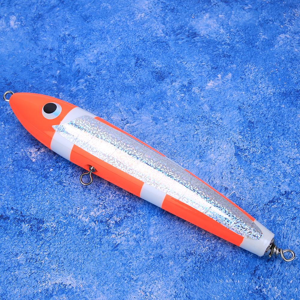 90g Sea Fishing Pencil Wooden Artificial Lifelike Tuna Lures Fishing Baits Fish Tackle AccessoryYellow
