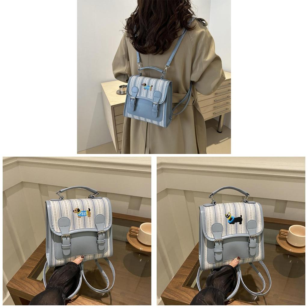 College Style Backpack With Durable Synthetic Leather For Daily Use