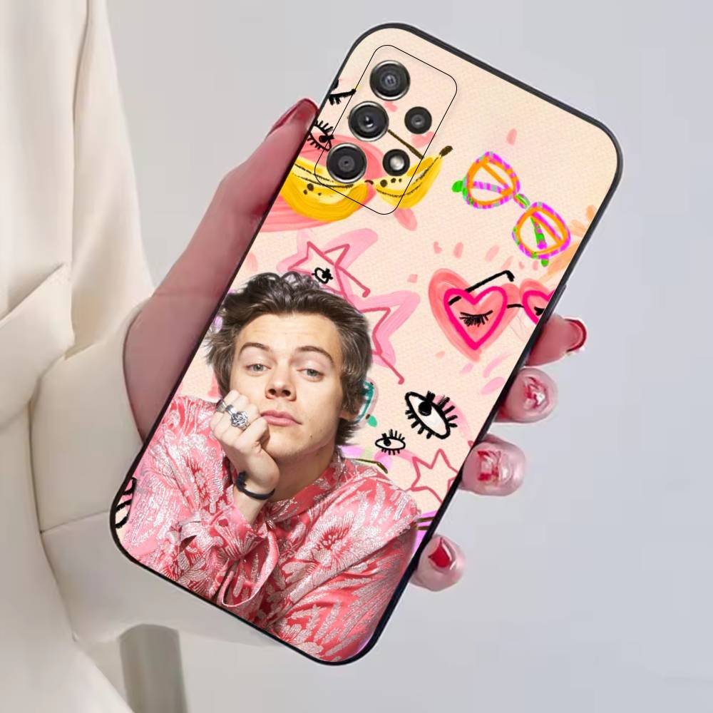 H-HaRRy Music S-Styles Phone Case For Samsung S25,S24,S21,S22,S23,S30,Ultra,S20,Plus,Fe,Lite,Note,10,Black Cover