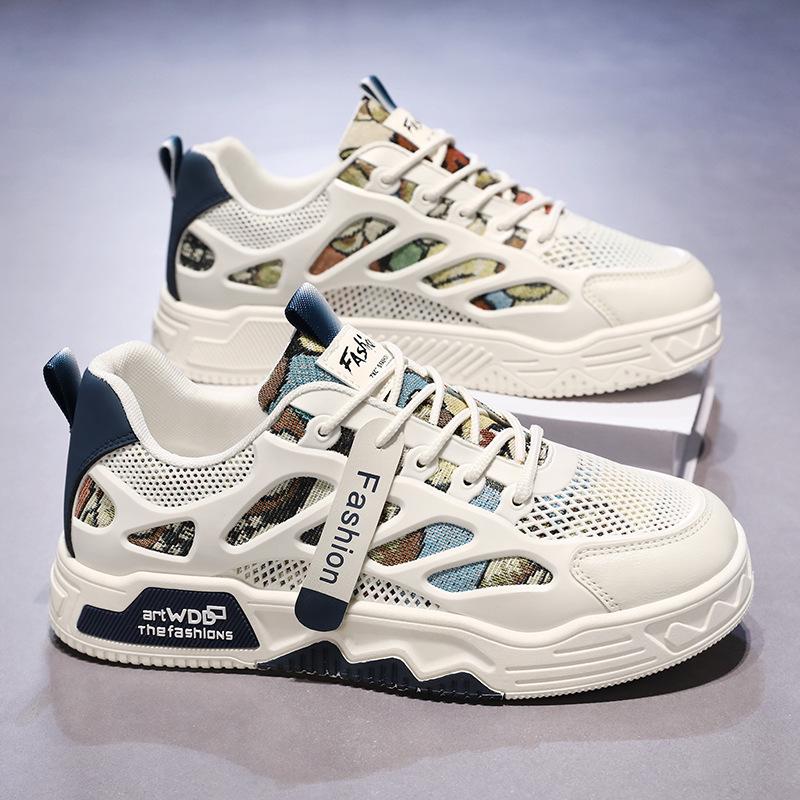 

Трендовые мужские дышащие белые парусиновые кроссовки на лето 2025 Size 39