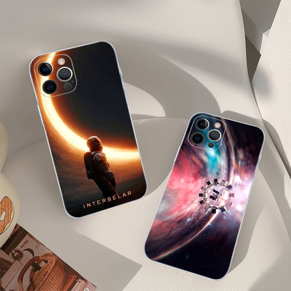 Interstellar Movie Transparent Phone Case for iPhone 17 Air 16 Pro Max 15 14 13 12 11Plus Shockproof Cover