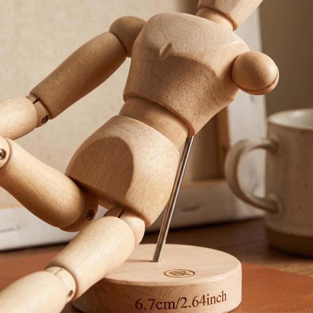 Hardwood Material Wooden Drawing Manikin Flexible Joints Human Figure Model Art Sketching
