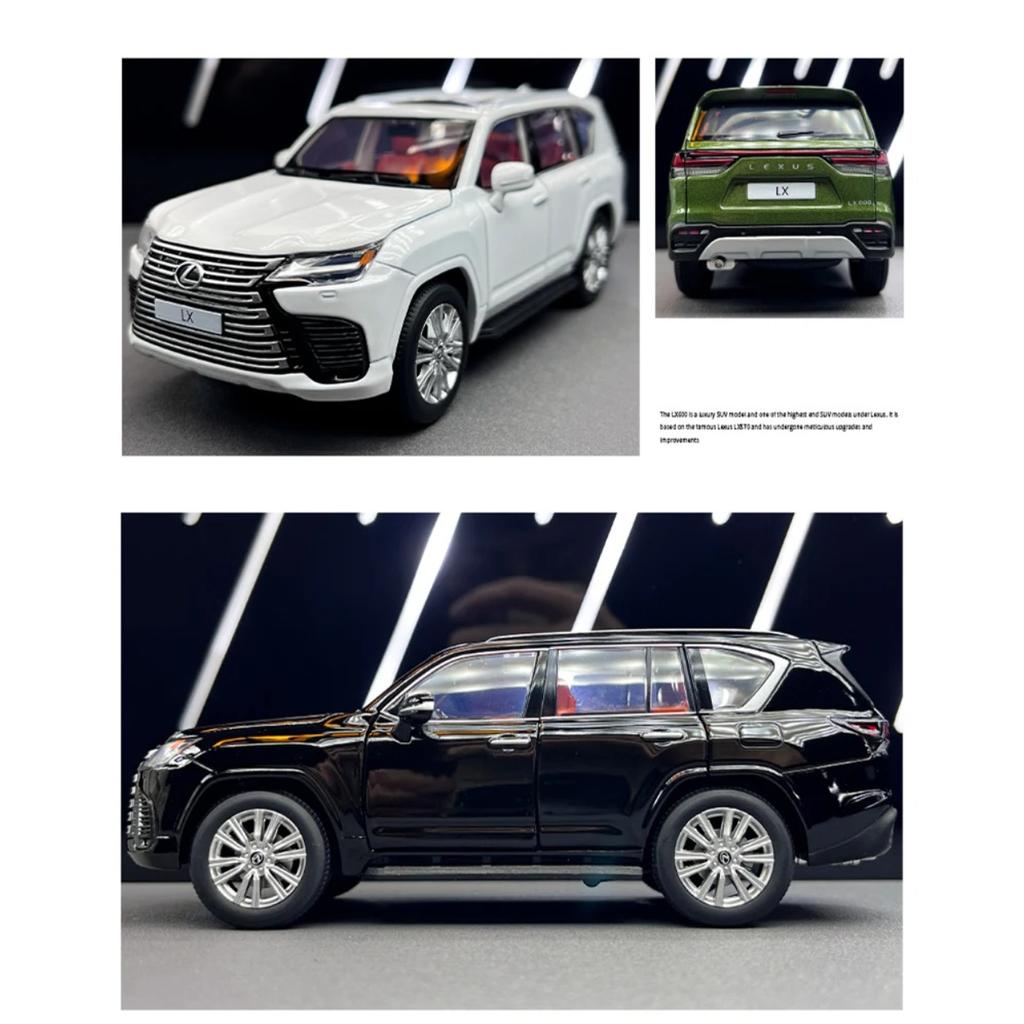 New 1/32 Lexus LX600 SUV Alloy Luxy Car Model Diecasts Metal Off-road Vehicles Car Model High Simulation with Light Childrens Toy Gift
