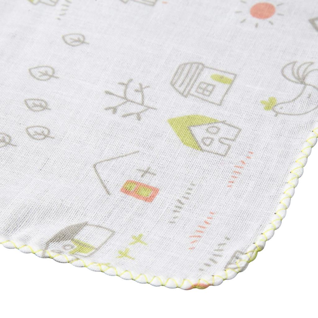 Isamu Shokai Cotton Double Gauze Bath Made in House 32 x 70 Pack of 2 100% Towels, Japan, Pattern, cm,