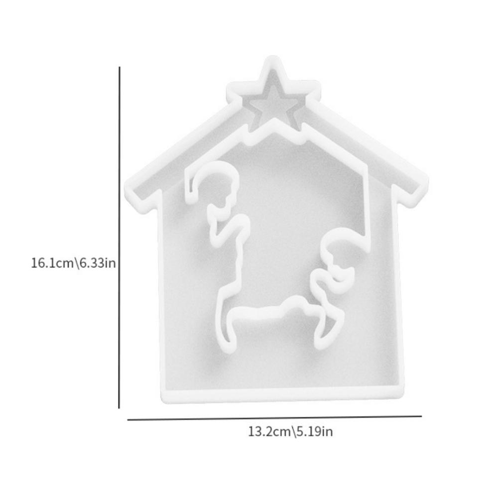 Christmas Ornaments Molds Silicone DIY Candle Holders Portable Jewelry Stand Casting Molds