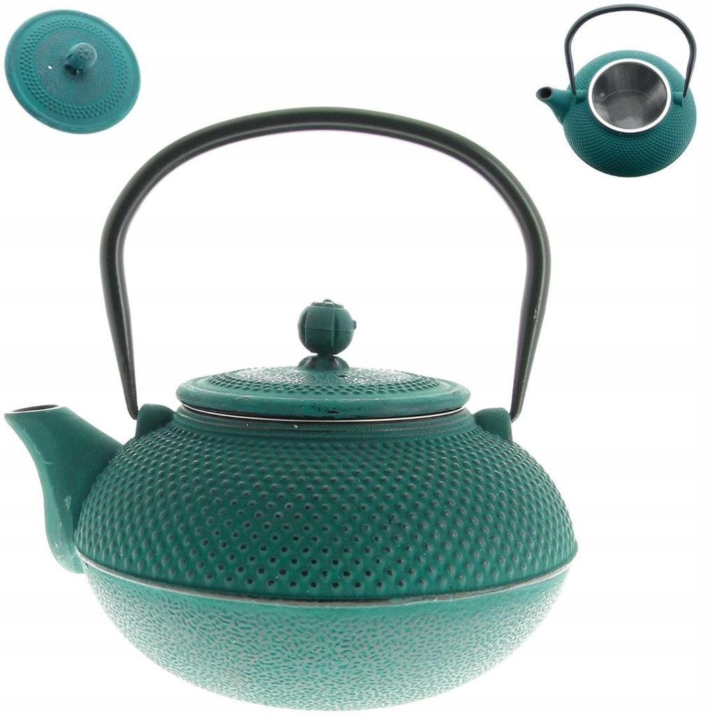 Cast Iron Teapot With Herb Strainer Kettle 1.5 L Cast Iron