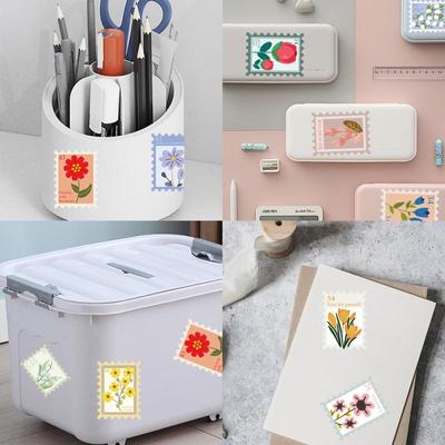500 Stück Blumenstempel Rolle Aufkleber Minimalistische Kunst Cartoon Scrapbook Graffiti Café DIY Scrapbooking Handy Geschenke Abziehbilder