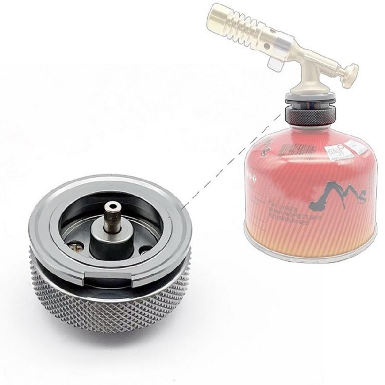 Flat to Cartridge Gas Cylinders Converter Light Weight Aluminum Camping Adapter Conversion Head Easy to Install