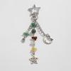 Fashionable Stars Moon Sun Pendant Keyring Holder for Women and Girls Bohemian Colorful Beads Jewelry Accessory