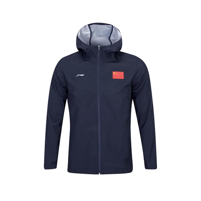 

Серия для настольного тенниса Li Ning Удобная Ветрозащитная Водонепроницаемая С капюшоном Креативная Печать на спине Флаг Ветровка Женская верхняя одежда Глубокий-Темно-синий AFDW304-1 M