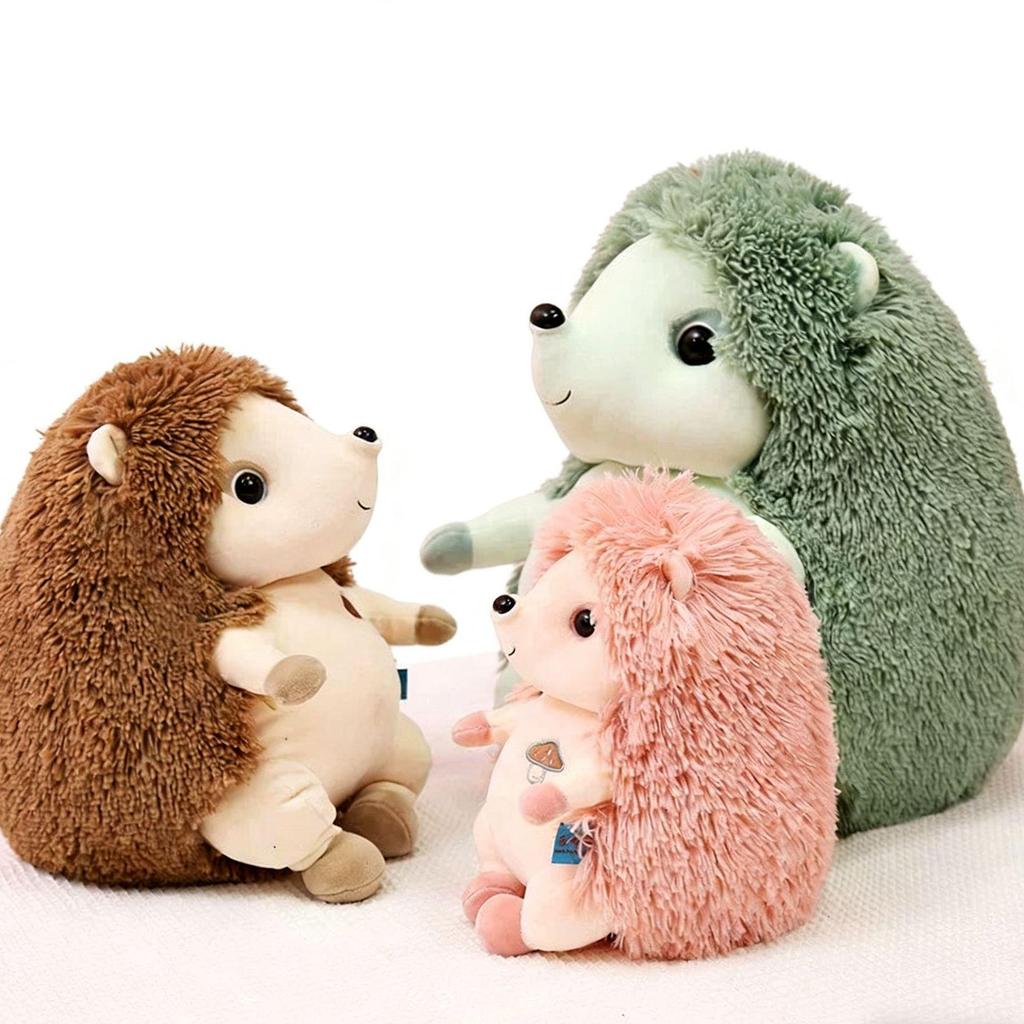Korean Style Elephant & Hedgehog Plush Toy Set for Children - Skin-Friendly and Soothing