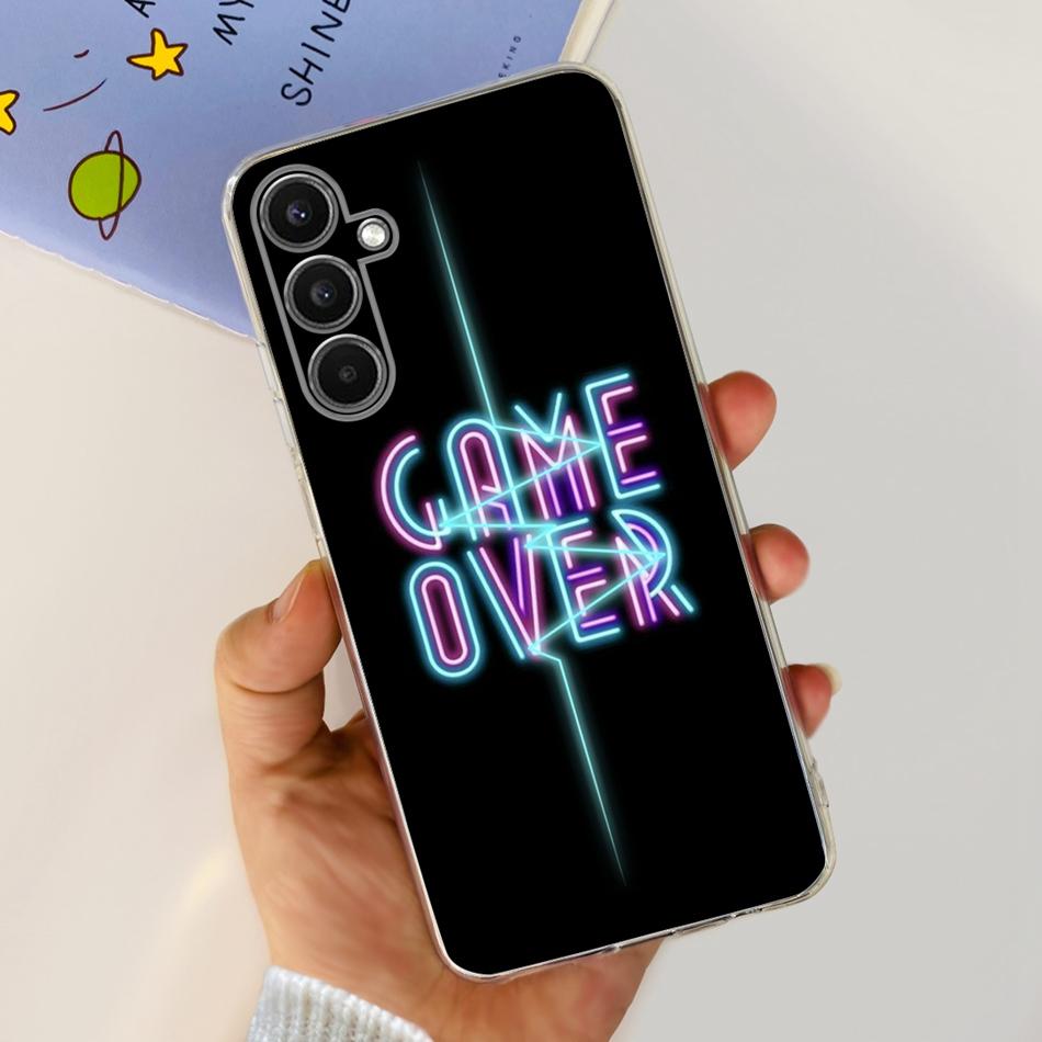 For Samsung Galaxy A24 SM-A245F Phone Case Stylish Cat Painted Soft Silicone TPU Cover For Samsung A24 A34 A54 A346B SM-A546B