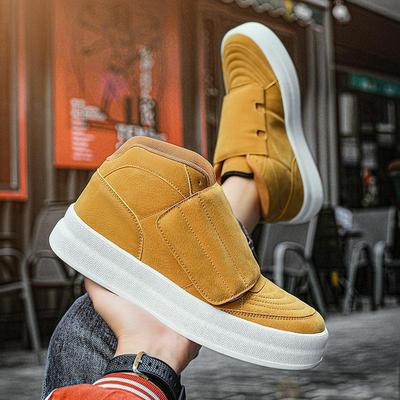 2025 New Fashion Men's Trendy Shoes High-top Handsome Tooling Velcro British Style Ultra-light Sports and Leisure Board Shoes