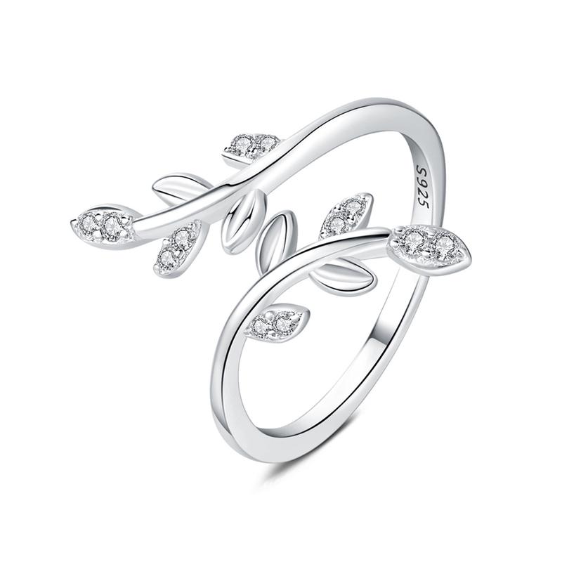 barbie Original Design Olive Leaf Open Ring, Elegant and High-end Original Ins Style Love Exquisite Gift Box S925 Silver Ring for Women ZJYJZ-YS-170