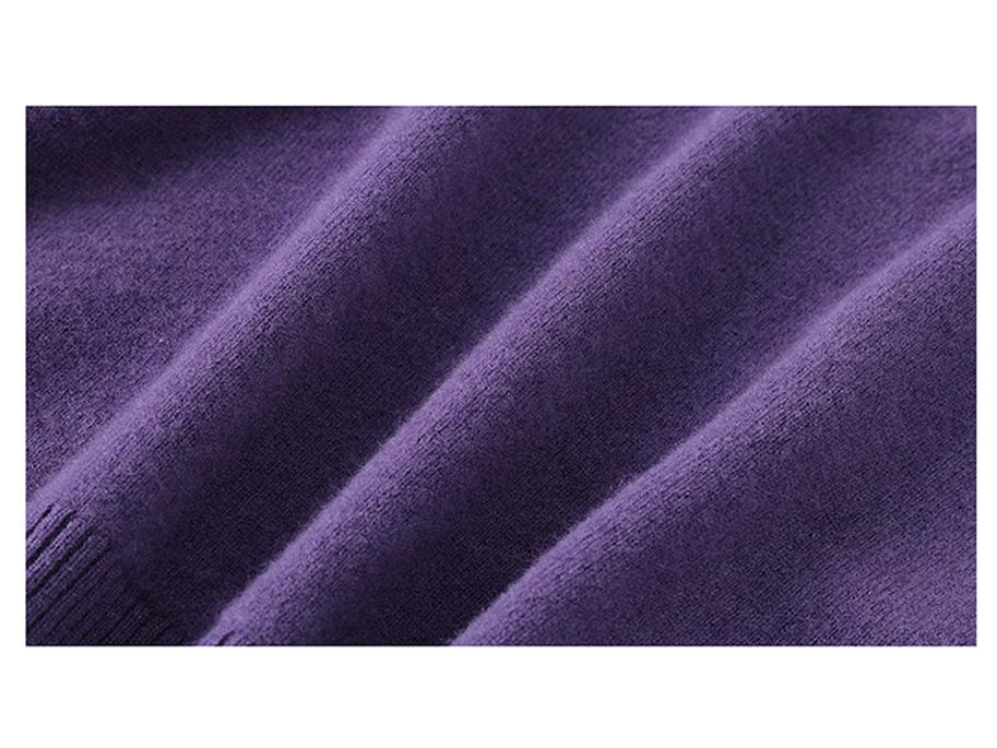 Stylish Embroidered Wool Cardigan Sweater for Middle-Aged Women - Plus Size, Solid Color, Autumn/Winter Top