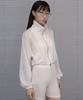 Yorokoby See-Through Crop Windbreaker White