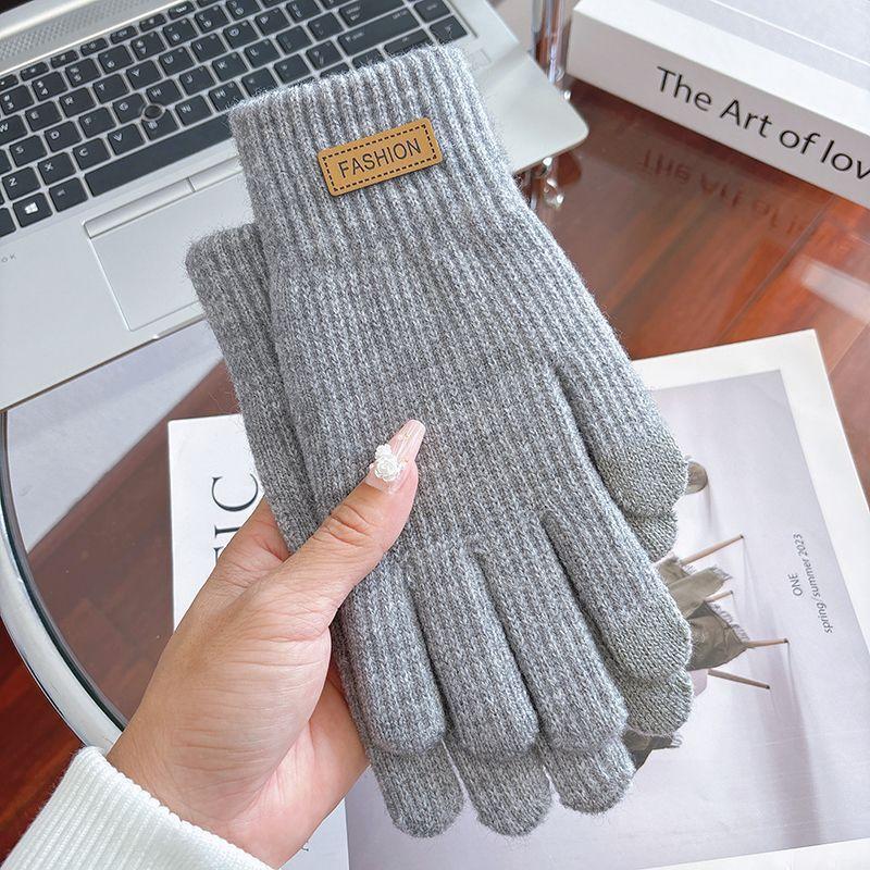 Women's Winter Touchscreen Riding Gloves - Thick, Warm, Wool-Knit, Cold-Proof