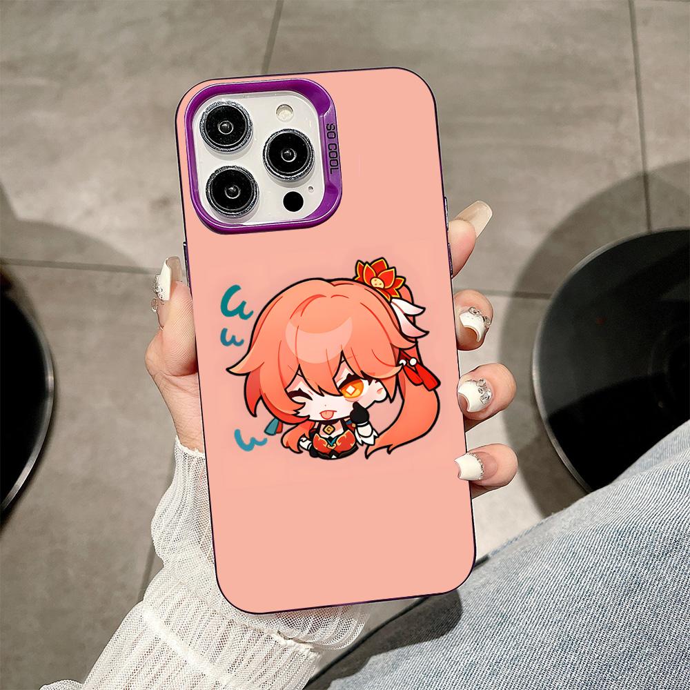 

HSR Guinaifen Purple Translucent Mobile Phone Case for iPhone 17 16 15 14 13 12 11 X XR XS Air Pro Max Plus Colorful Cover iPhone 15 Pro