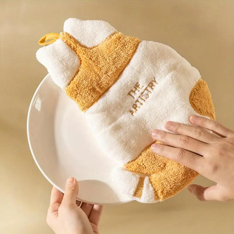 Super Absorbent Cute Cat Hand Towel Household Microfiber Kitchen Towel High-efficiency Tableware Cleaning Towel Kitchen Tools