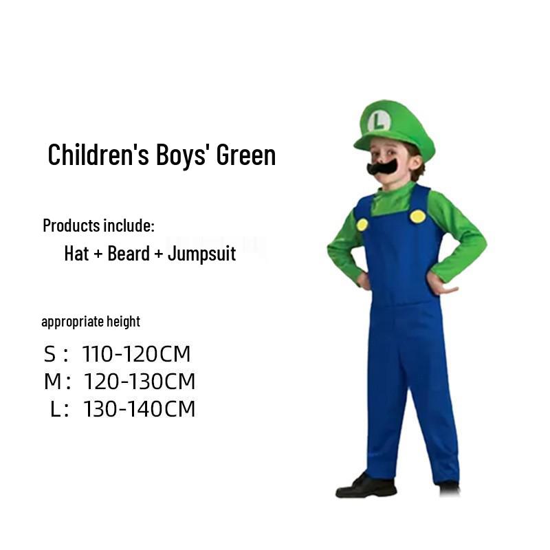 Super Mario Parent-Child Cosplay Costume for June 1st Performance Medium