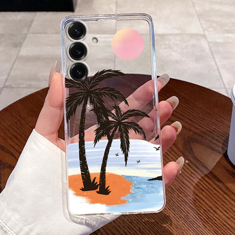 For Samsung Galaxy S25 FE S25 Edge S25 Slim S25+ Cases Clear Soft TPU Back Cover For Samsung S25 Plus Cute Rabbit Cat Phone Case