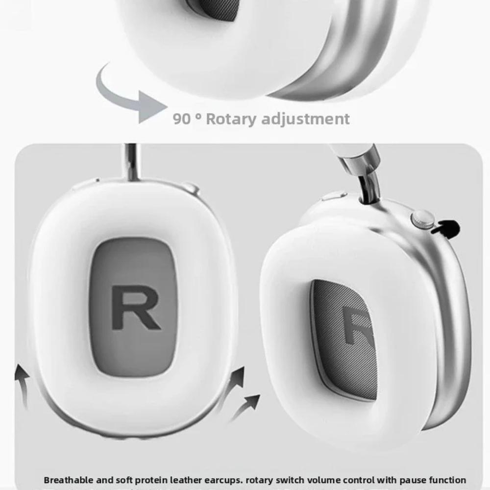 Head-mounted Touch Screen Earphones Digital Display Screen Noise Cancellation Casque Bluetooth Headphones