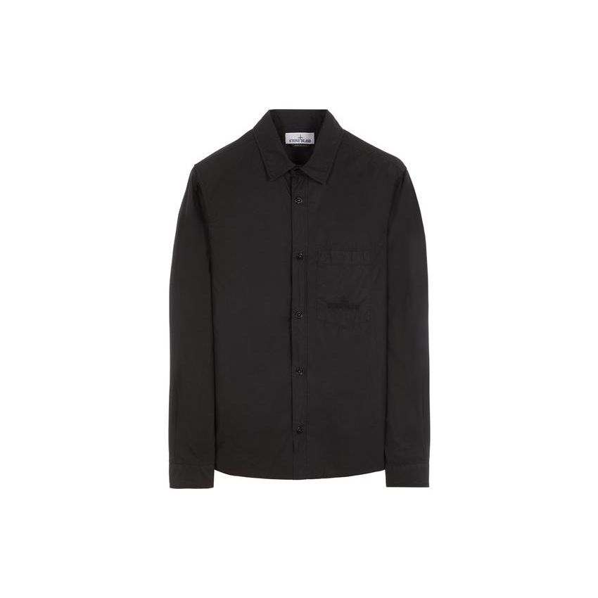 

STONE ISLAND Легкая парусиновая рубашка-куртка черная мужская 781512205-V0029 M