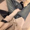 V-neck knitted bottom cardigan women's spring and autumn sweater jacket design sense niche slim-fitting chic sweet and spicy long-sleeved top