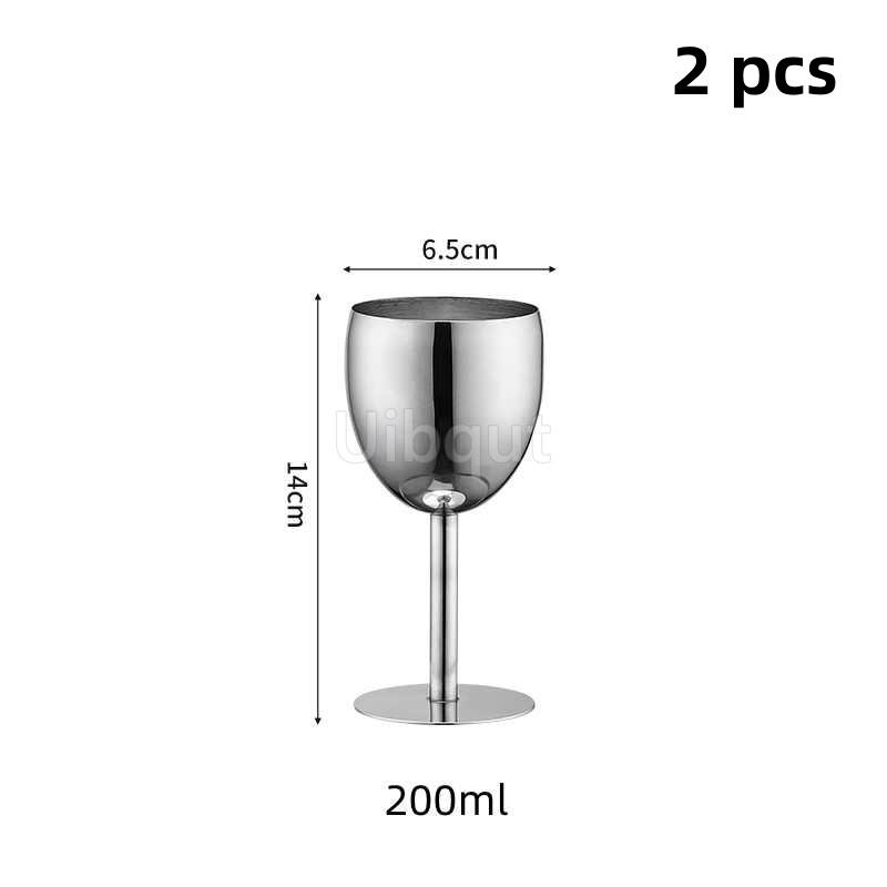 

Набор из 2-х предметов, барный бокал для коктейлей из нержавеющей стали 304, бокал для мороженого, вина, металлический, высокий, креативный бокал для шампанского, пивной бокал для вина, посуда для напитков