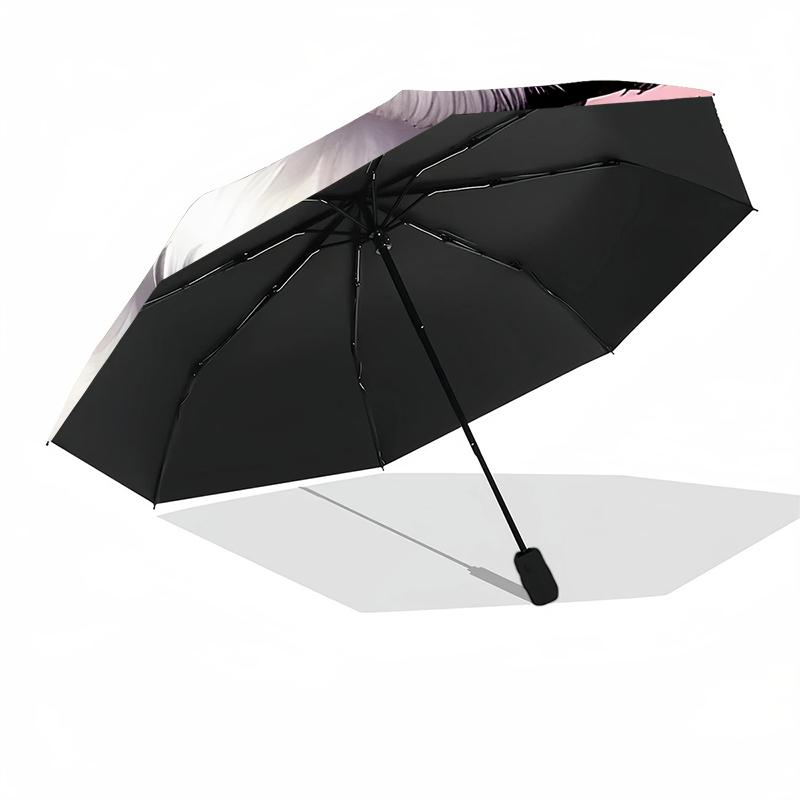 1pc Sturdy 8-Bone Auto Umbrella, Dog Umbrella, Digital Printed, Foldable Umbrella for On-the-Go Outdoor Use