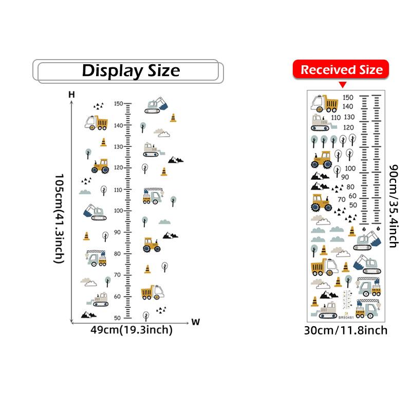 Cartoon Wall Stickers For Boys Room Decoration Traffic Track Cars Truck Tractor Bulldozer Wall Decals For Bedroom Nursery Room
