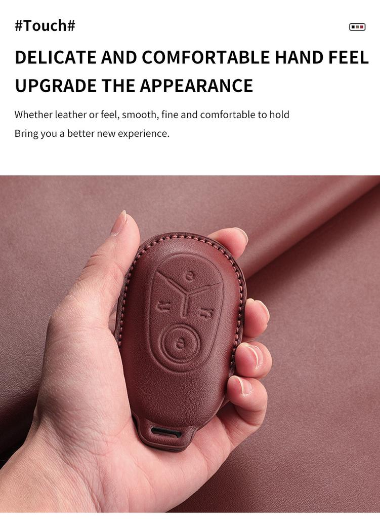 Leather Car Key Case Cover For Geely Galaxy L7 - L6 Max 1.5T Plus Air Pro Galaxy L7 Max E8 E5 Car Key Protection Bag