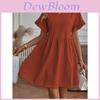 Cotton Linen Dress For Women With Pockets Casual Loose Fit For Office Wear