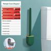 Wall-Mounted Silicone Toilet Brush Set for Seamless Cleaning