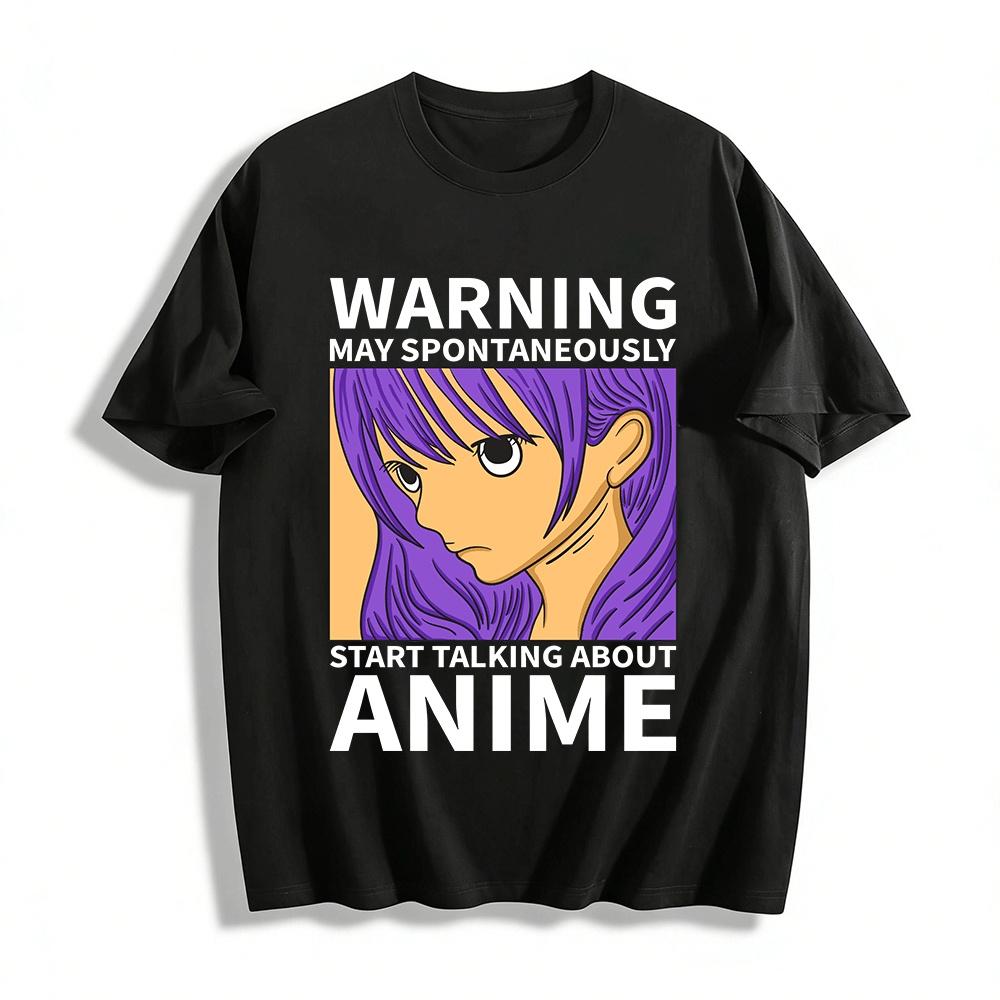 

Japanese Purple Haired Melancholy Girl Print Casual T-Shirt Pure cotton T-shirt XXS