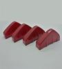 Universal 4Pcs Red Carbon Fiber Look Car SUV Rear Bumper Lip Diffuser Shark Fins