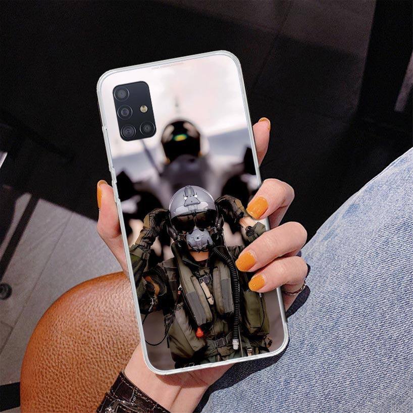 Military Aircraft Warship Fighter Phone Case For Samsung Galaxy A52 A32 A22 A12 A51 A31 A50S A30S A20S A10S Note 20 Ultra 10 Plu