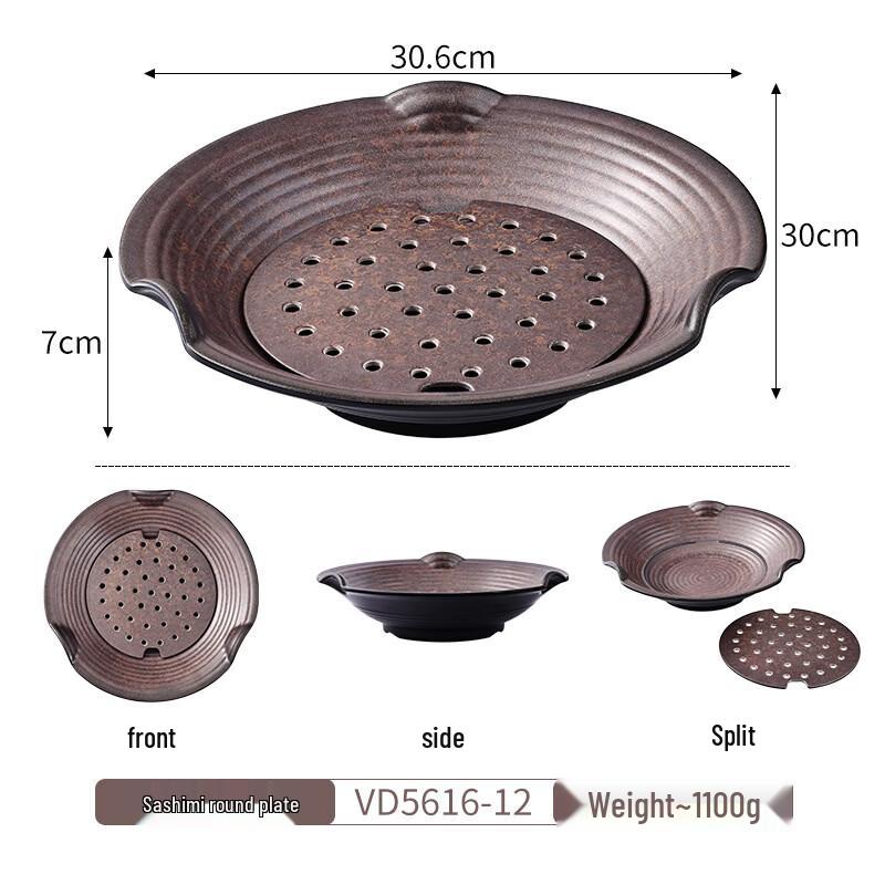 Nordic Style Melamine Sashimi Serving Plate