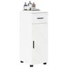 Bathroom Cabinet White 30 X 35 X 80 Cm Engineered Wood & Metal