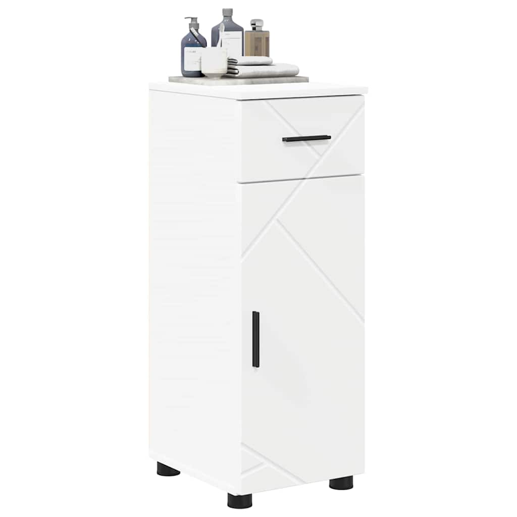 Bathroom Cabinet White 30 X 35 X 80 Cm Engineered Wood & Metal