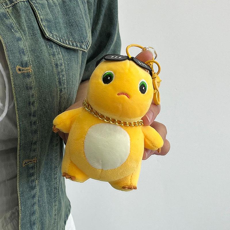 Cartoon Melk Draak Pluche Hanger Speelgoed Nylon Knuffeldier Dinosaurus Tas Accessoire Sleutelhanger Anime Pluizig Huisdecoratie Kinderen Cadeaus yellow
