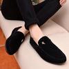 Men's Korean Style Slip-On Loafers – Trendy, Casual, Non-slip Cloth Driving Shoes