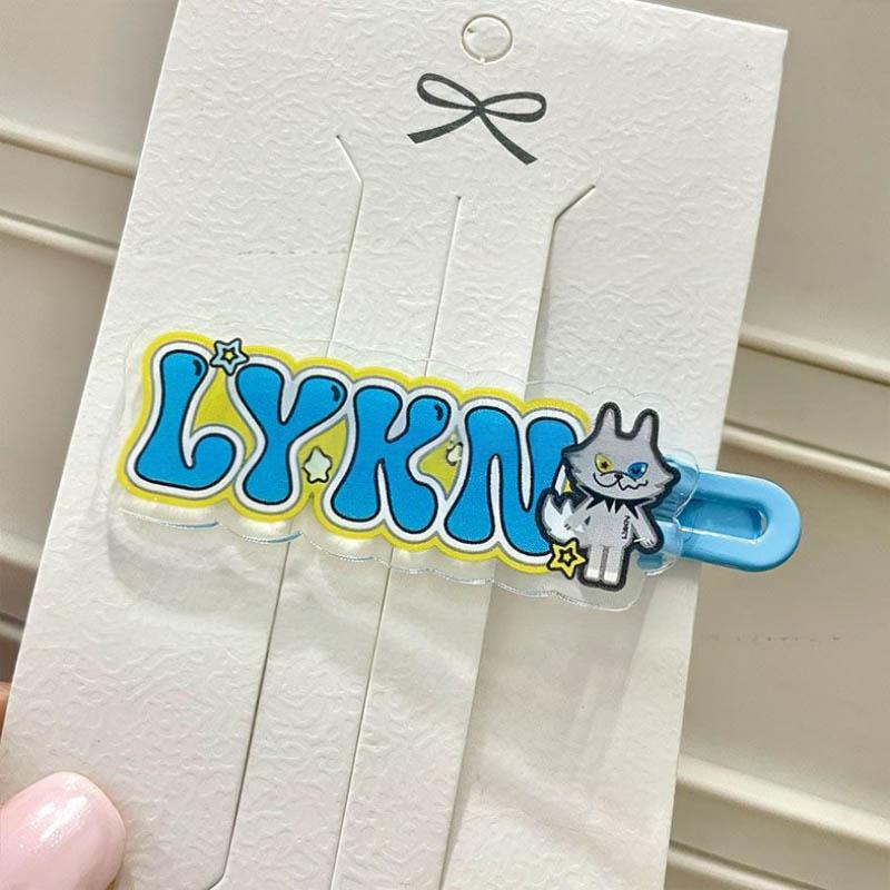 

Thai Boy Band LYKN Lycan Lykyou Cosplay Headwear Acrylic Letter Duckbill Clip Hairclips Hairpins Jewelry Hair Accessories Gift синий