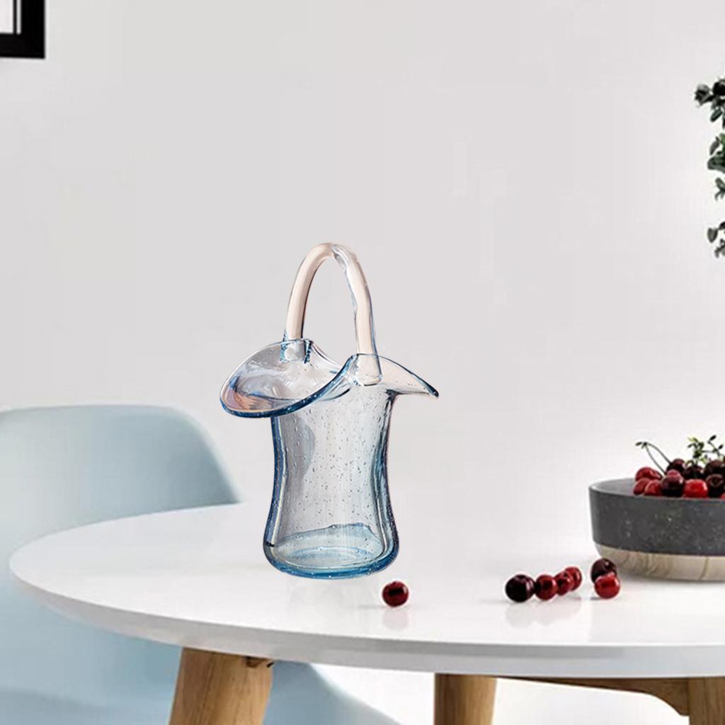 Vase with Handle Living Room Desktop Fish Tank Outdoor Artistic Decoration Floral Display ,
