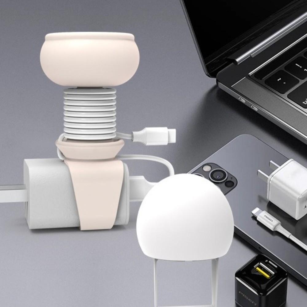 New Portable Data Cable Winder Cartoon Multi-function Data Cable Buckle Belt Silicone Binding Belt Desktop Cable Storage Buckle