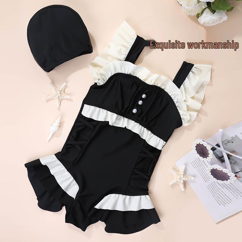 

Девочки Корейский Стиль Бант Слитный Купальник - Модный Летний Купальник M 20-28 lbs