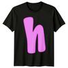 Letter I Initial Alphabet Mens T Shirt Womens Unisex Top Pink Minimalist