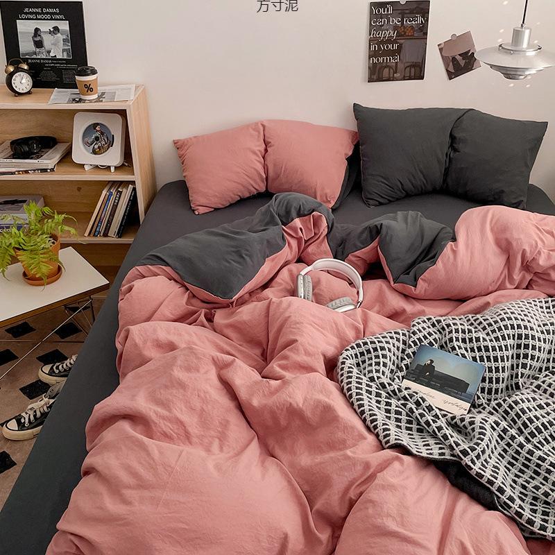 Class A Maternal And Infant Grade Colorable Bed Four-Piece Quilt Cover Student Bed Sheet House 3Pcs Set Factory